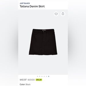 Just Black Tatiana Denim Skirt
